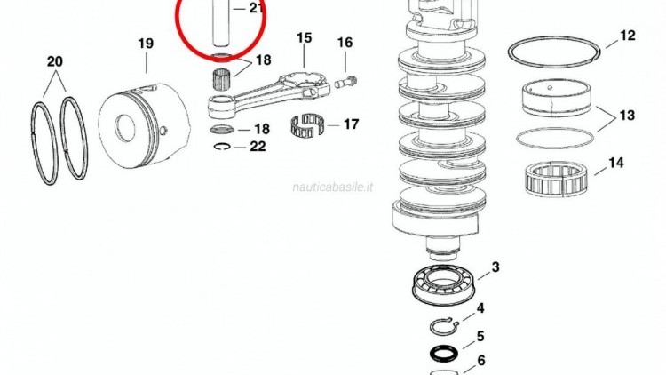 OMC Johnson Evinrude Wrist Pin/ Cavilha pist&atilde;o